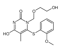 1-(2-hydroxyethoxymethyl)-6-(2-methoxyphenyl)sulfanyl-5-methylpyrimidine-2,4-dione结构式