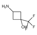 3-amino-1-(trifluoromethyl)cyclobutan-1-ol structure