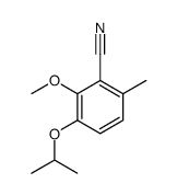 3-isopropoxy-2-methoxy-6-methylbenzonitrile结构式