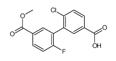 4-chloro-3-(2-fluoro-5-methoxycarbonylphenyl)benzoic acid Structure