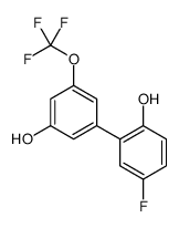 4-fluoro-2-[3-hydroxy-5-(trifluoromethoxy)phenyl]phenol结构式