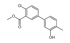 methyl 2-chloro-5-(3-hydroxy-4-methylphenyl)benzoate结构式