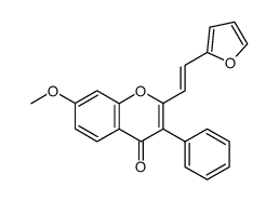 7-methoxy-3-phenyl-2-(2'-furylvinyl)chromone Structure