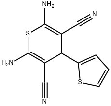 2,6-二氨基-4-(噻吩-2-基)-4H-硫代吡喃-3,5-二甲腈结构式