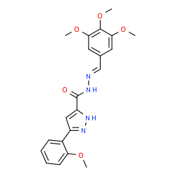 (E)-3-(2-methoxyphenyl)-N-(3,4,5-trimethoxybenzylidene)-1H-pyrazole-5-carbohydrazide Structure
