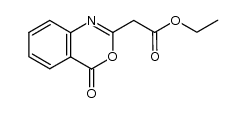 2-ethoxy-carbonylmethyl-4H-3,1-benzoxazin-4-one结构式