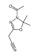 1,3,4-Oxadiazole-2-acetonitrile,4-acetyl-4,5-dihydro-5,5-dimethyl-结构式