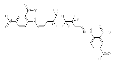 Butanal, 4,4'-oxybis[3,3,4,4-tetrafluoro-, bis[(2,4-dinitrophenyl)hydrazone] (en) Structure