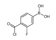 4-CHLOROCARBONYL-3-FLUOROPHENYLBORONIC ACID Structure