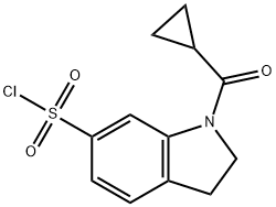 1-环丙羰基-2,3-二氢-1H-吲哚-6-磺酰氯结构式