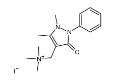 (1,5-dimethyl-3-oxo-2-phenyl-2,3-dihydro-1H-pyrazol-4-ylmethyl)-trimethyl-ammonium, iodide结构式