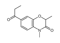 2,4-dimethyl-7-propanoyl-1,4-benzoxazin-3-one结构式