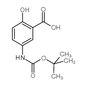5-((叔丁氧基羰基)氨基)-2-羟基苯甲酸结构式