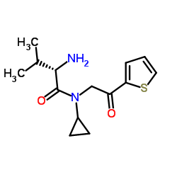 N-Cyclopropyl-N-[2-oxo-2-(2-thienyl)ethyl]-L-valinamide结构式