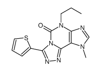 9-methyl-6-propyl-3-thiophen-2-yl-[1,2,4]triazolo[3,4-f]purin-5-one结构式