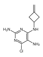 6-chloro-N4-(3-methylenecyclobutyl)pyrimidine-2,4,5-triamine结构式