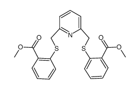2,6-bis(((2'-(methoxycarbonyl)phenyl)thio)methyl)pyridine结构式