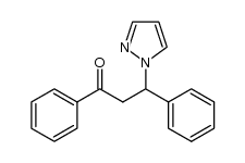 1,3-diphenyl-3-(1H-pyrazol-1-yl)propan-1-one Structure