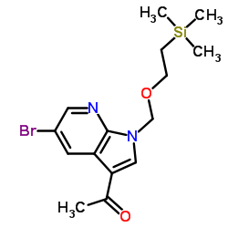 1-(5-bromo-1-((2-(triMethylsilyl)ethoxy)Methyl)-1H-pyrrolo[2,3-b]pyridin-3-yl)ethanone Structure