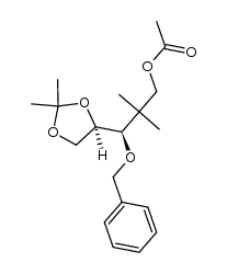 (R)-3-(benzyloxy)-3-[(R)-2,2-dimethyl-1,3-dioxolan-4-yl]-2,2-dimethylpropyl acetate Structure