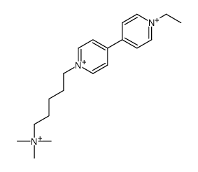 5-[4-(1-ethylpyridin-1-ium-4-yl)pyridin-1-ium-1-yl]pentyl-trimethylazanium结构式