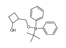 cis-2-(tert-butyldiphenylsiloxymethyl)cyclobutan-1-ol结构式