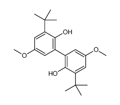 2-叔丁基-6-(3-叔丁基-2-羟基-5-甲氧基苯基)-4-甲氧基苯酚结构式