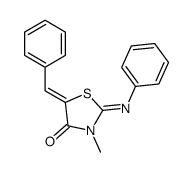 5-benzylidene-3-methyl-2-phenylimino-1,3-thiazolidin-4-one Structure