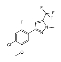 3-(4-chloro-2-fluoro-5-methoxyphenyl)-1-methyl-5-trifluoromethyl-1H-pyrazole Structure