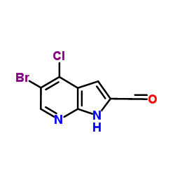5-Bromo-4-chloro-1H-pyrrolo[2,3-b]pyridine-2-carbaldehyde structure