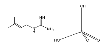 双(N''-(3-甲基丁-2-烯-1-基)胍)硫酸盐结构式