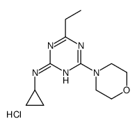 N-cyclopropyl-4-ethyl-6-morpholin-4-yl-1,3,5-triazin-2-amine,hydrochloride结构式
