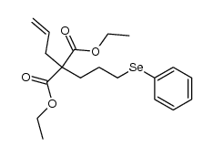 diethyl (3-benzeneselenylpropyl)(2-propen-1-yl)propanedioate结构式