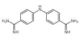 4-(4-carbamimidoylanilino)benzenecarboximidamide Structure