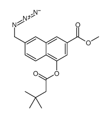 Methyl 7-(azidomethyl)-4-[(3,3-dimethylbutanoyl)oxy]-2-naphthoate结构式