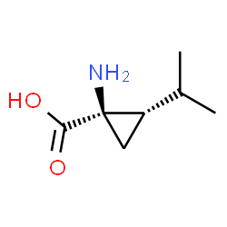 Cyclopropanecarboxylic acid, 1-amino-2-(1-methylethyl)-, (1R-trans)- (9CI)结构式