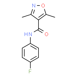 N-(4-FLUOROPHENYL)-3,5-DIMETHYL-4-ISOXAZOLECARBOXAMIDE Structure