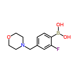 [2-Fluoro-4-(4-morpholinylmethyl)phenyl]boronic acid结构式