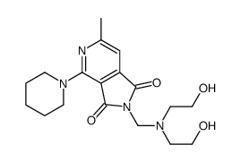 2-[[bis(2-hydroxyethyl)amino]methyl]-6-methyl-4-piperidin-1-ylpyrrolo[3,4-c]pyridine-1,3-dione Structure