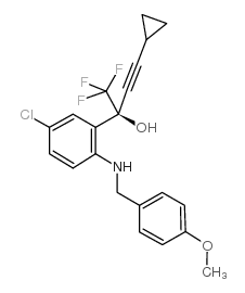 (S)-5-Chloro-(cyclopropylethynyl)-2-[(4-methoxyphenyl)methyl]amion trifluoromethyl benzenemethanol picture