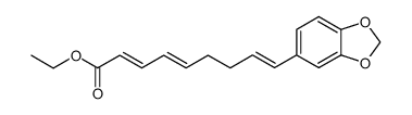 (2E,4E,8E)-9-benzo[1,3]dioxol-5-yl-nona-2,4,8-trienoic acid ethyl ester Structure