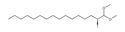 (2S)-1,1-dimethoxy-2-iodo-n-hexadecane结构式