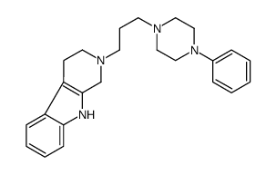 2-[3-(4-phenylpiperazin-1-yl)propyl]-1,3,4,9-tetrahydropyrido[3,4-b]indole结构式