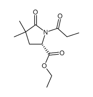 (S)-ethyl 4,4-dimethyl-N-propionylpyroglutamate Structure