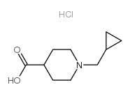 1-CYCLOPROPYLMETHYL-PIPERIDINE-4-CARBOXYLIC ACID HYDROCHLORIDE Structure