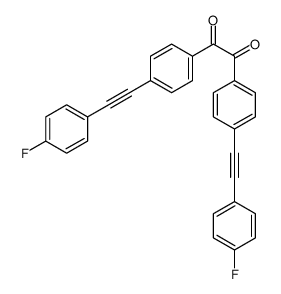 1,2-bis[4-[2-(4-fluorophenyl)ethynyl]phenyl]ethane-1,2-dione Structure