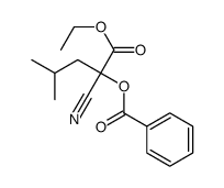 2-Cyano-2-(benzoyloxy)-4-methylvaleric acid ethyl ester Structure