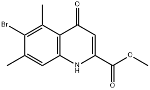 Methyl 6-bromo-5,7-dimethyl-4-oxo-1,4-dihydro-2-quinolinecarboxylate Structure