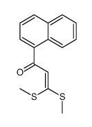 3,3-bis(methylsulfanyl)-1-naphthalen-1-ylprop-2-en-1-one结构式