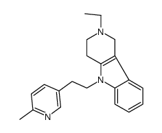 2,3,4,5-Tetrahydro-2-ethyl-5-[2-(6-methyl-3-pyridyl)ethyl]-1H-pyrido[4,3-b]indole Structure
